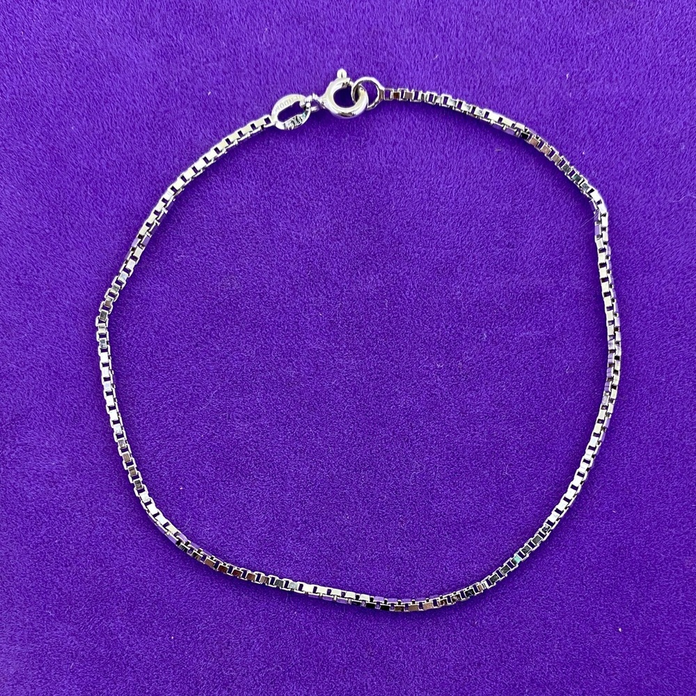 💛 Vintage Vendome Sterling Silver Box Chain Bracelet | Minimalist Layering